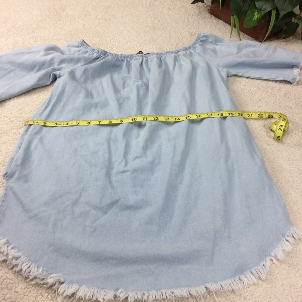 Fashion Nova Denim Top Size L - Picture 5 of 6